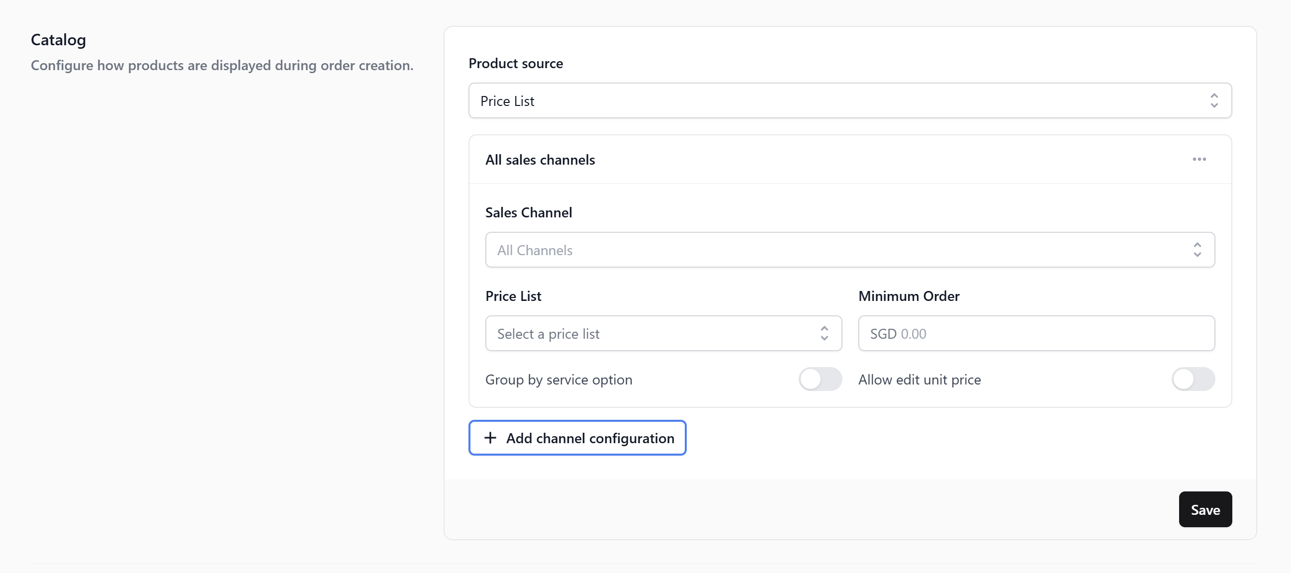 Step 2: Add your price list configuration