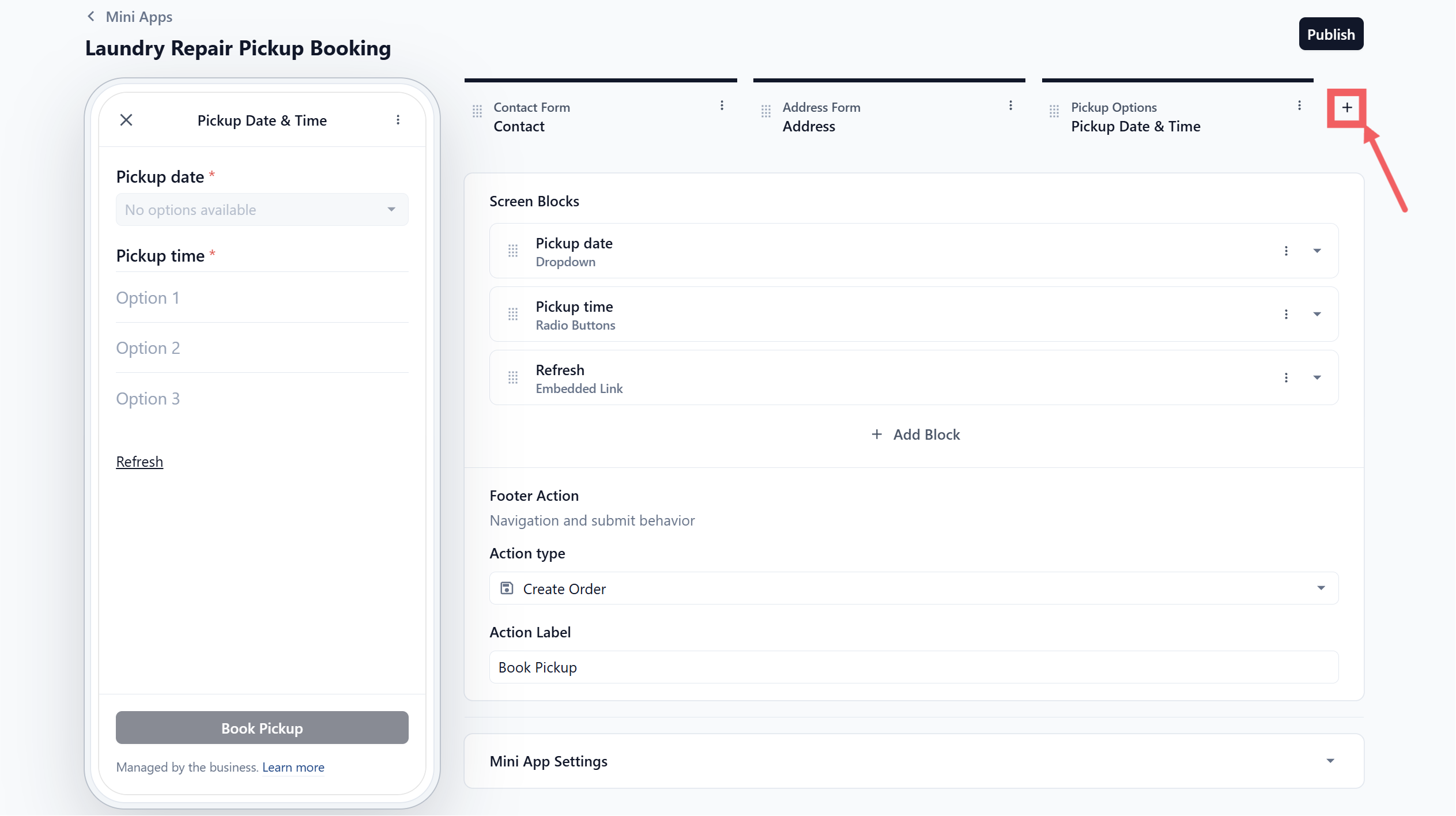 Add screen