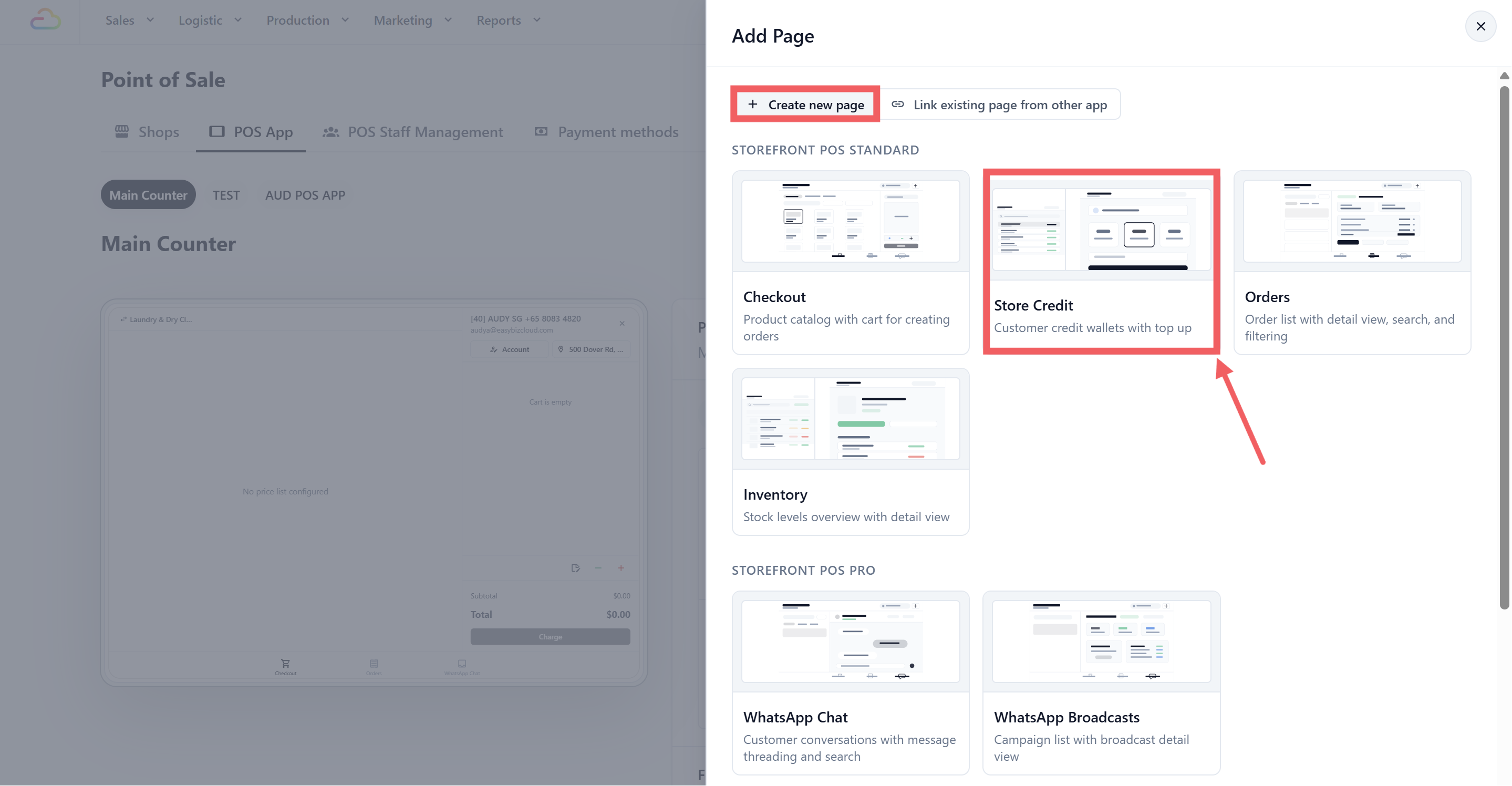 Click + Add Page .