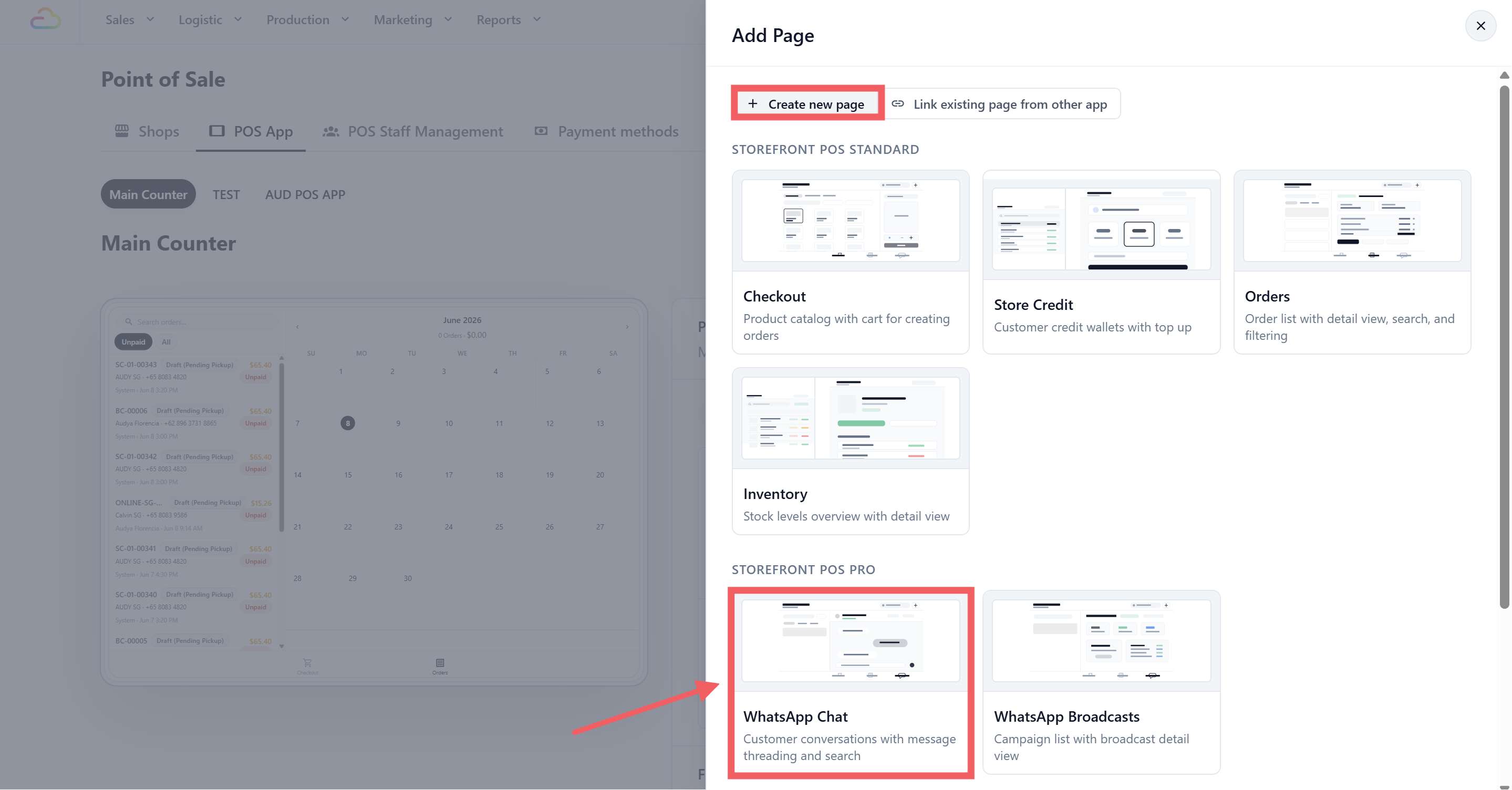 Click + Add Page.