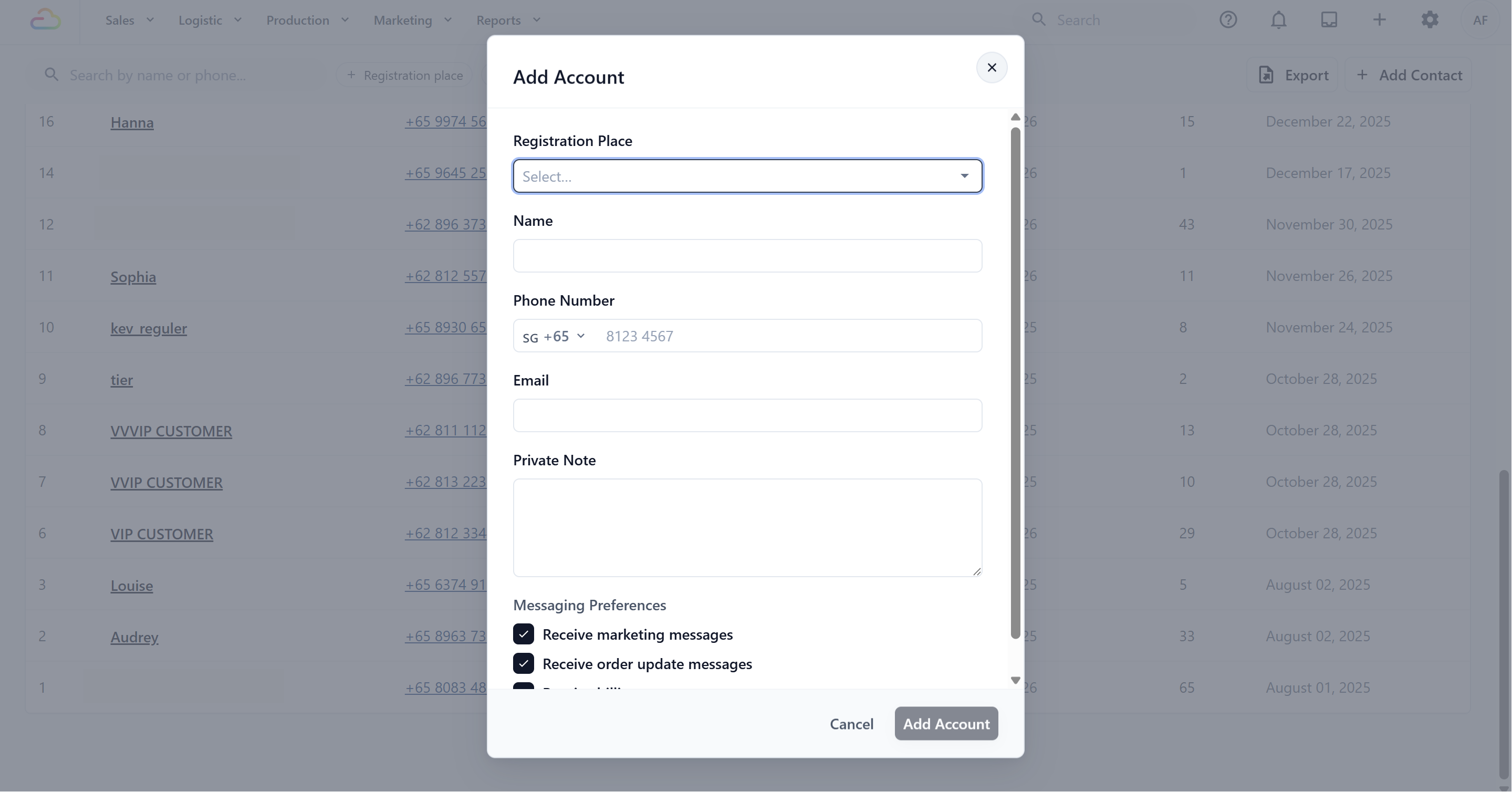 Fill in the fields below, then click Save.
