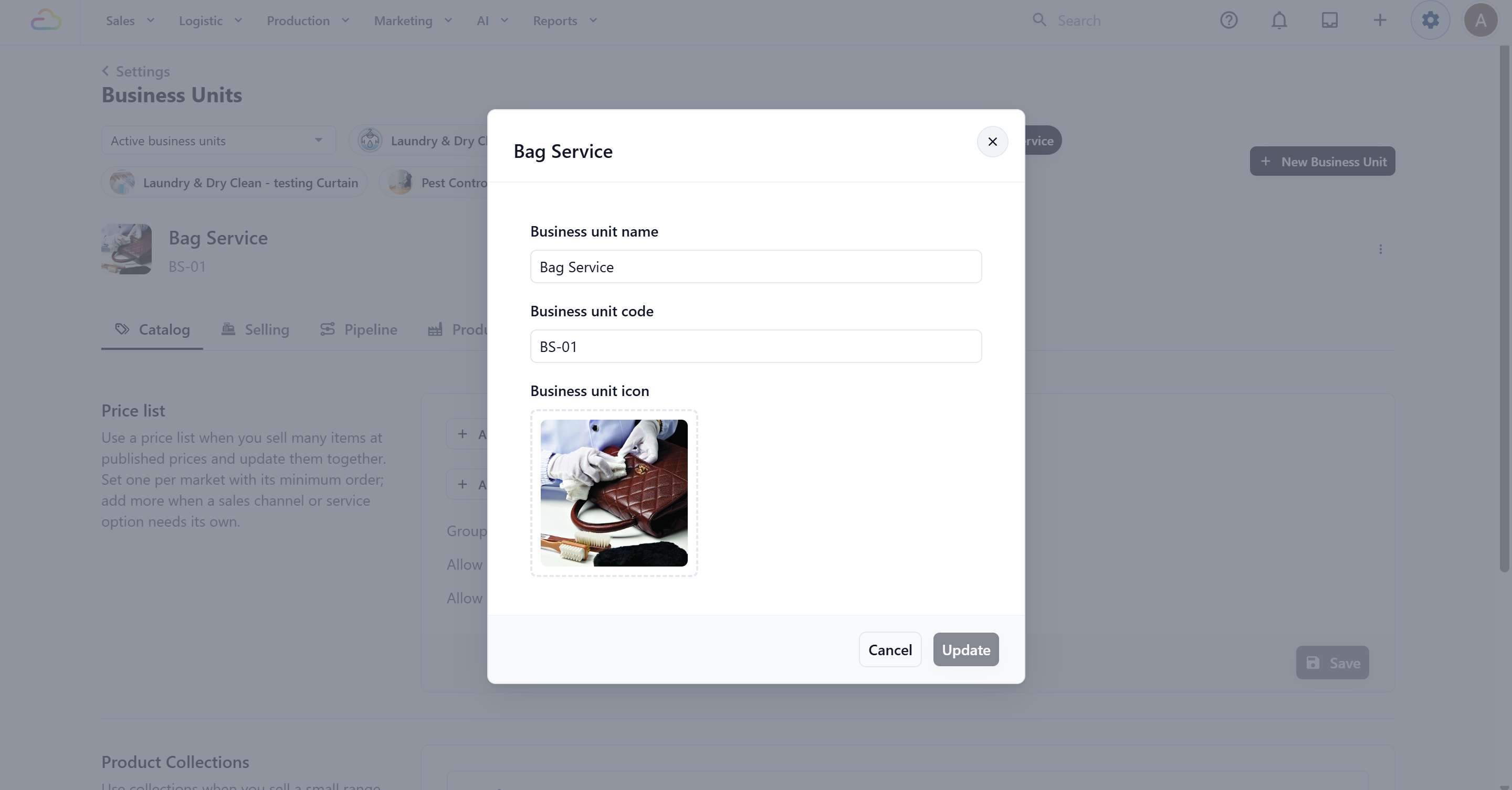 Bag repair icon