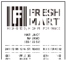 A faint, blurry receipt