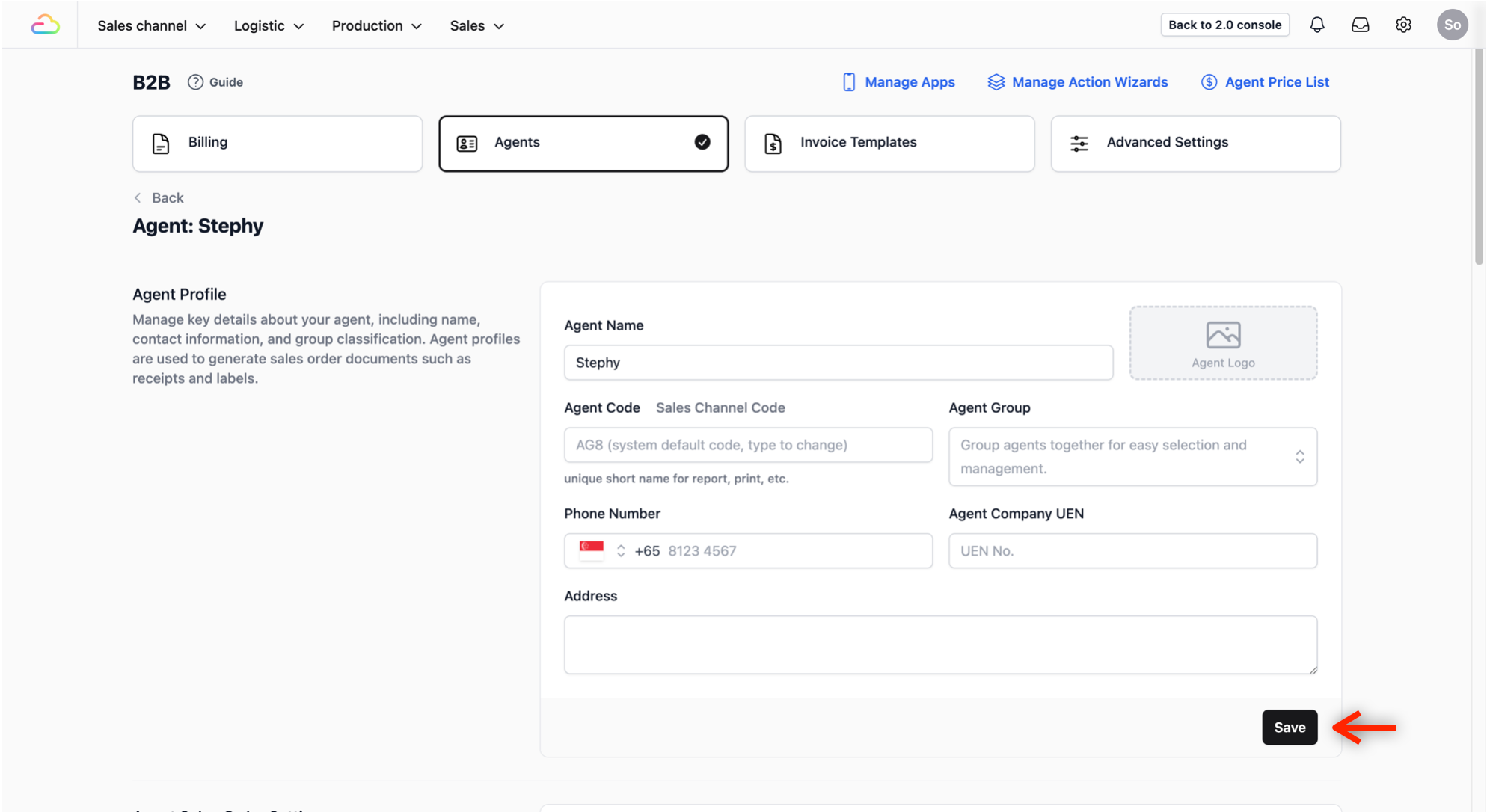 Save Changes: Once you have finished entering the details, click on the Save button to save the changes made to the profile.