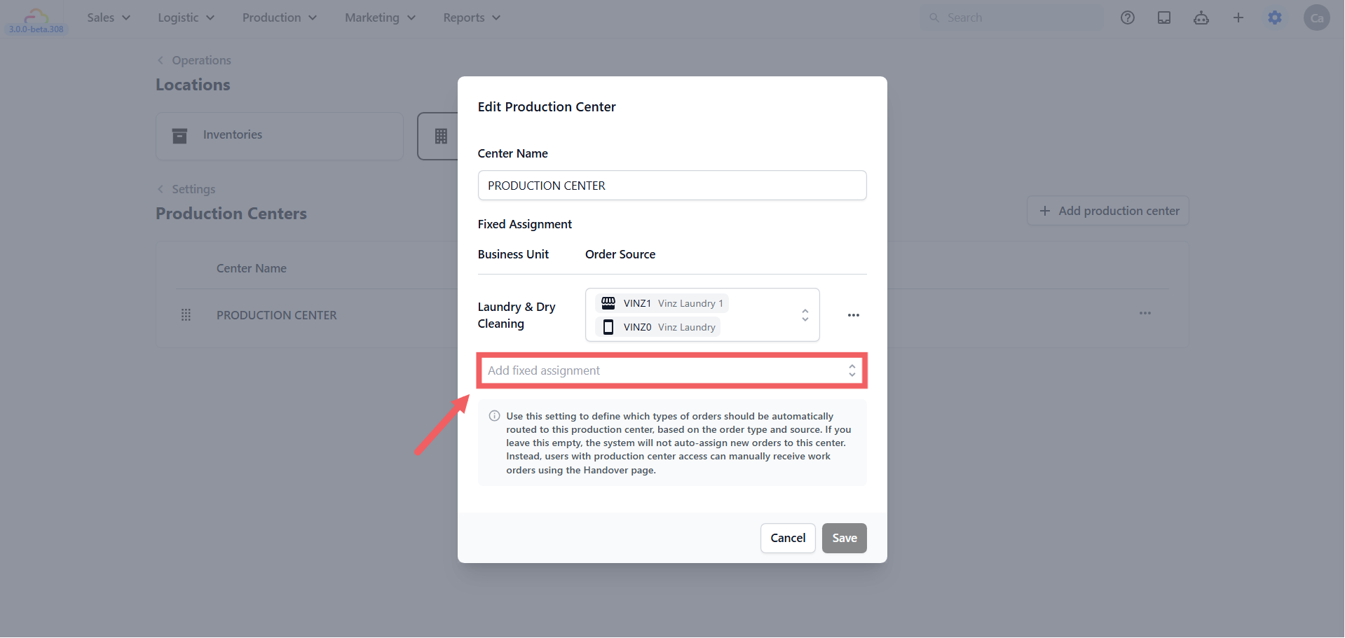 Repeat for each additional business unit this center should handle.