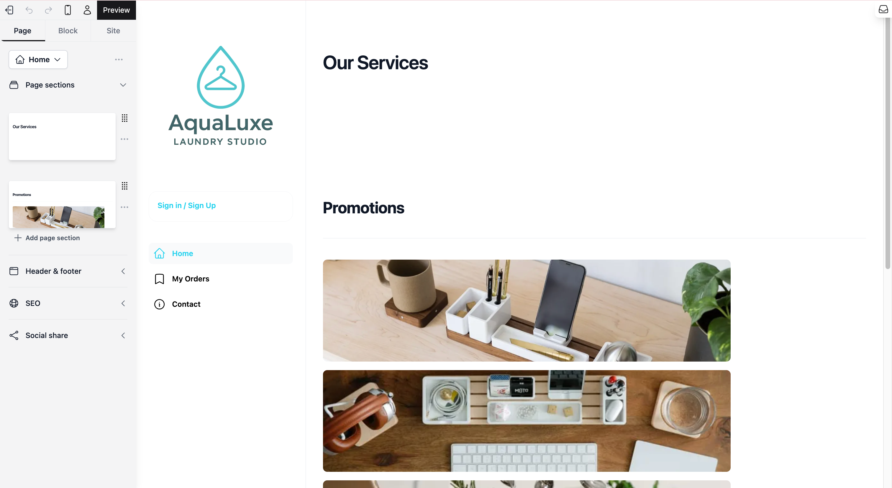 You should now see the visual builder interface.