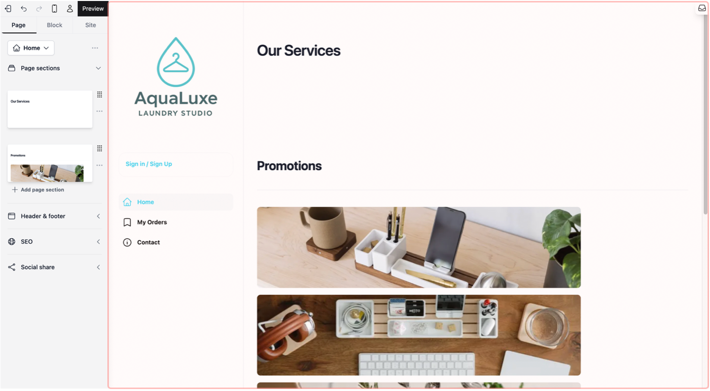 The Live Preview (Right Side): Think of this as a Slide in PowerPoint. This shows exactly what your website looks like. Any change made in the sidebar updates here instantly.