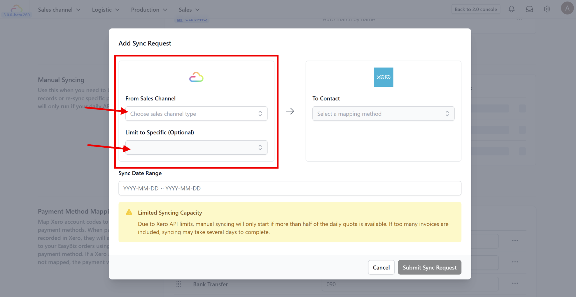 How to use Manual Sync