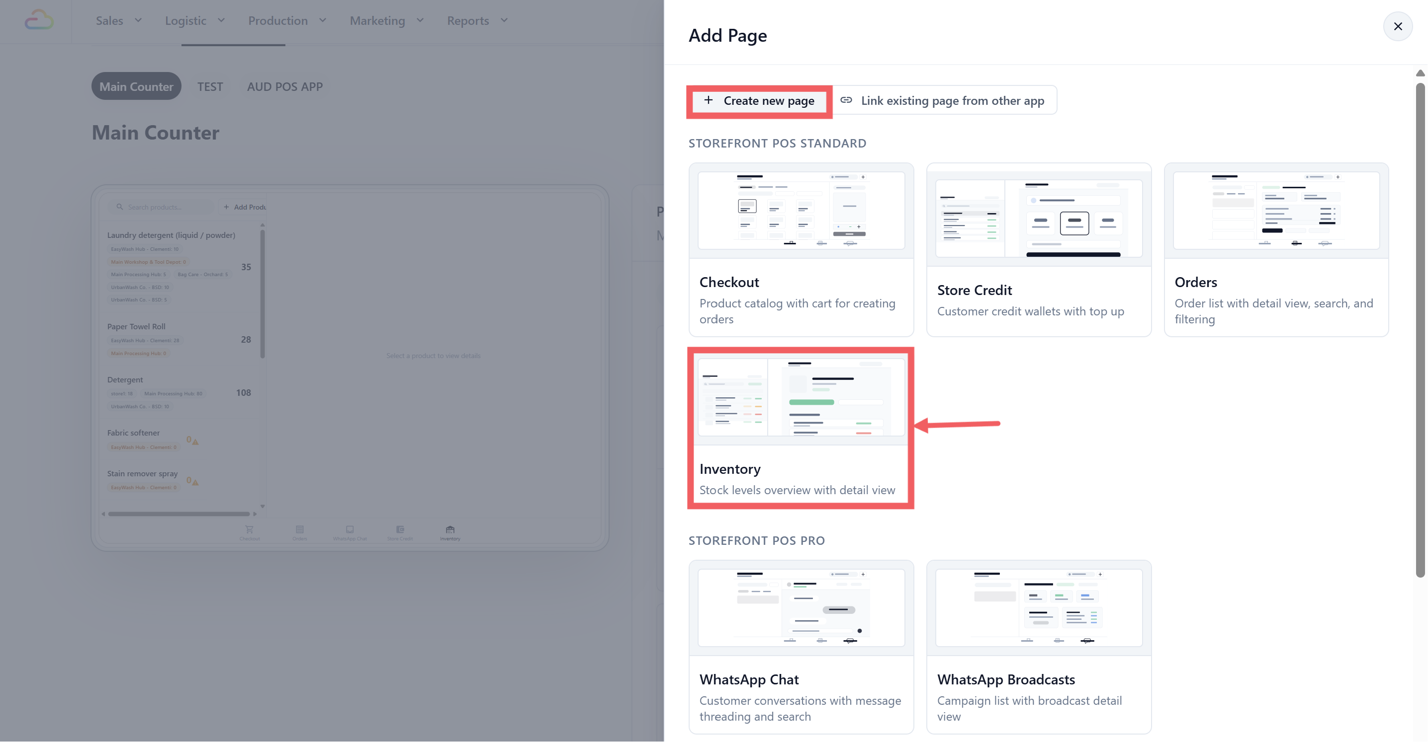 Click + Add Page .
