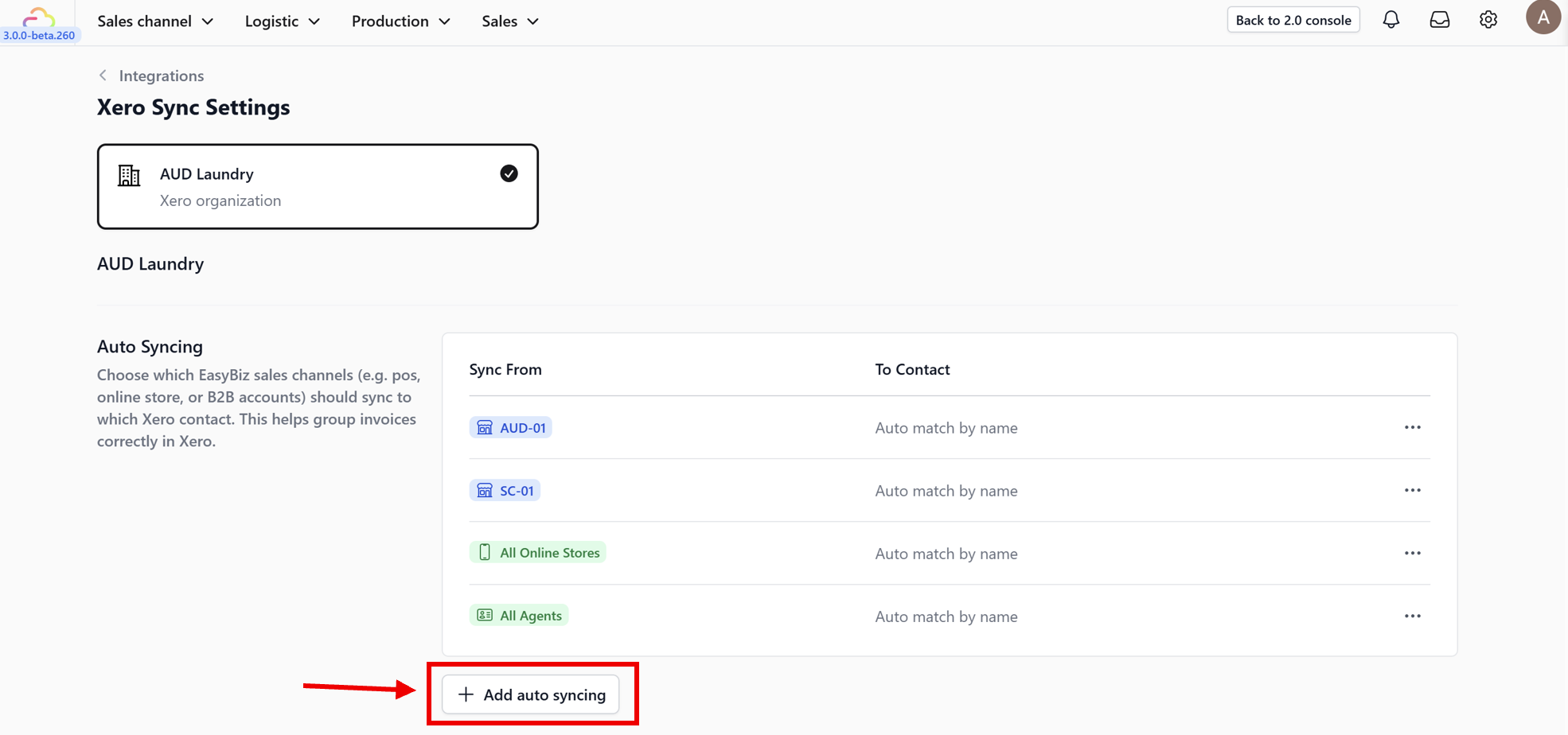 How to set up Auto Sync