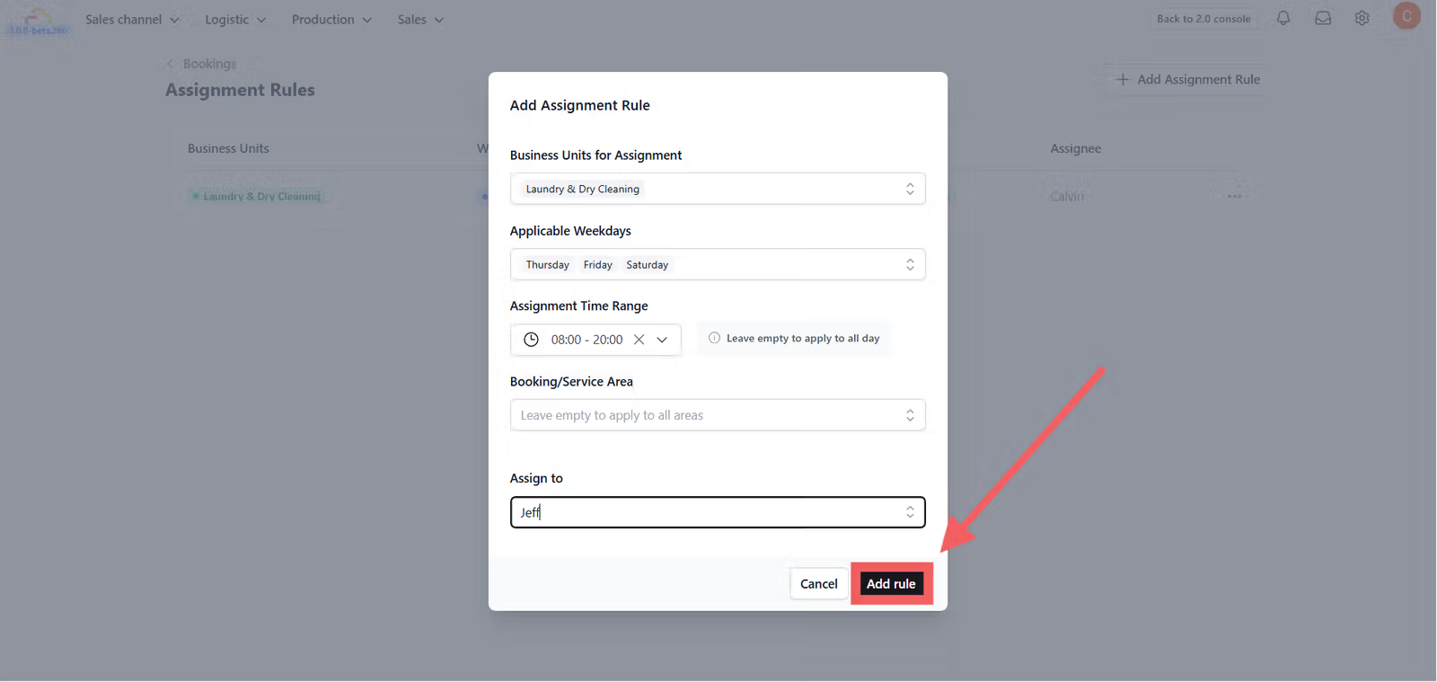 Required. Pick a team member from the account list. That person receives the booking.