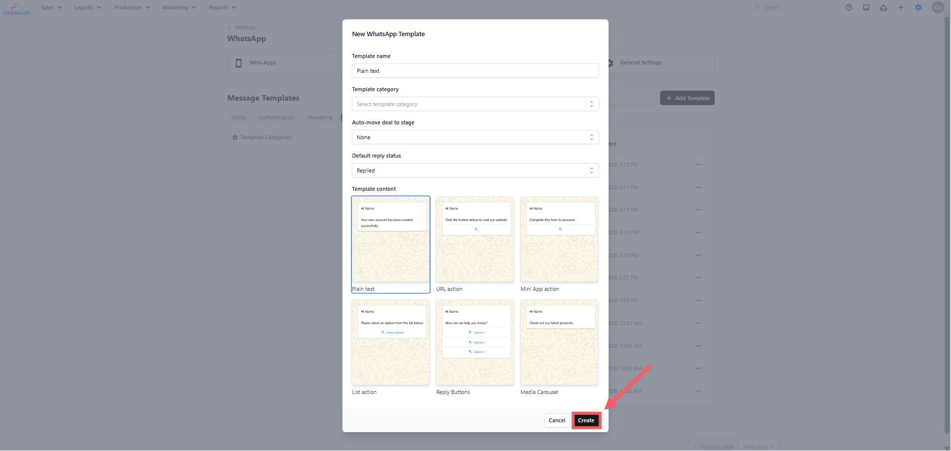 Fill in the template details: