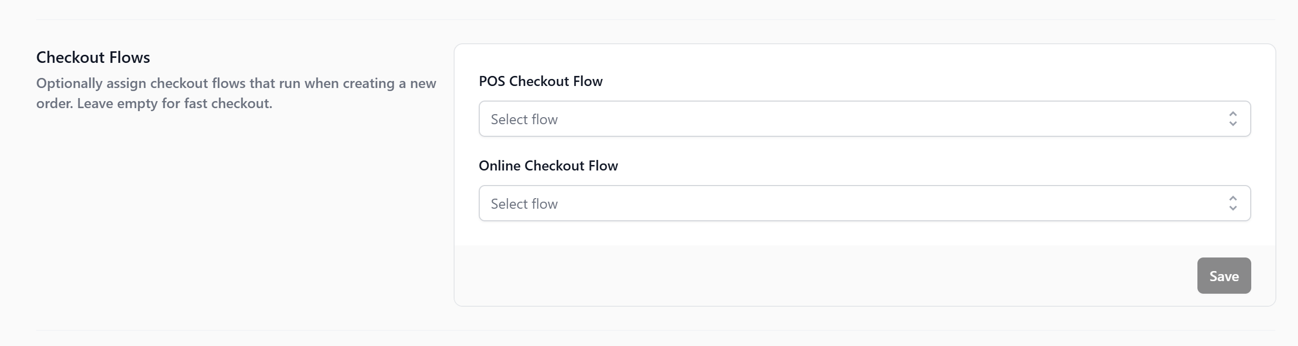 A Checkout Flow is an optional form that appears once per order, just before the order is created. Use it only when you need to collect extra information beyond the standard cart.