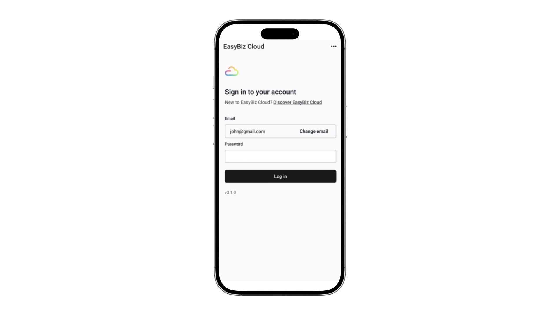 Entering a password and logging in to EasyBiz Workflow