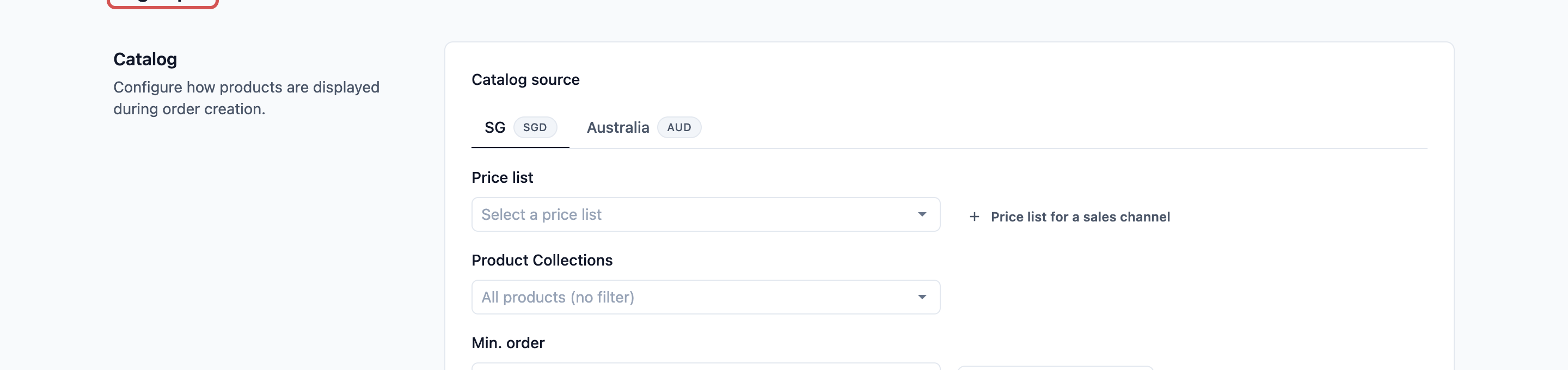 The Business Units page with the new Bag Repair unit selected and its name at the top