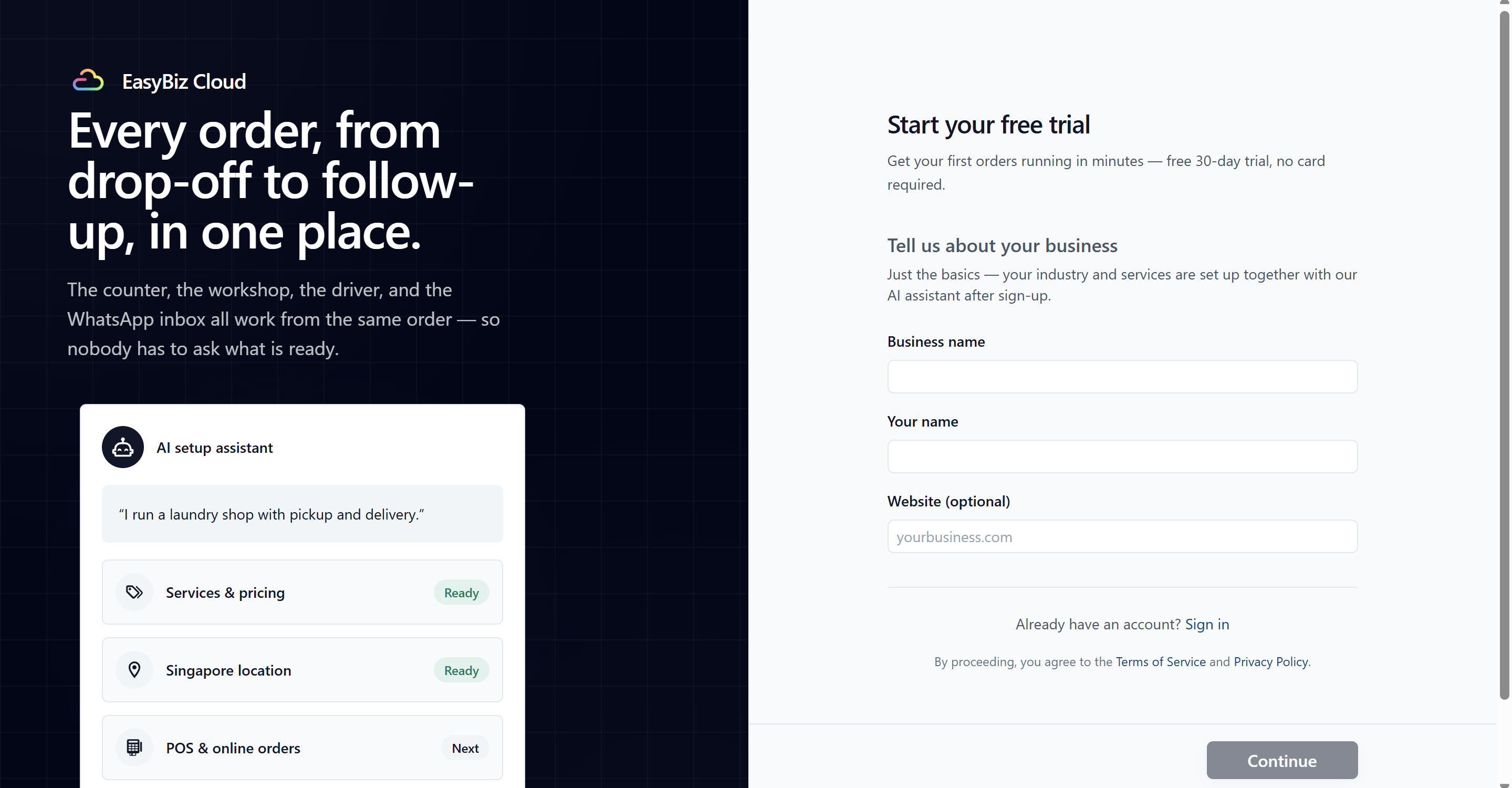 Tell Us About Your Business