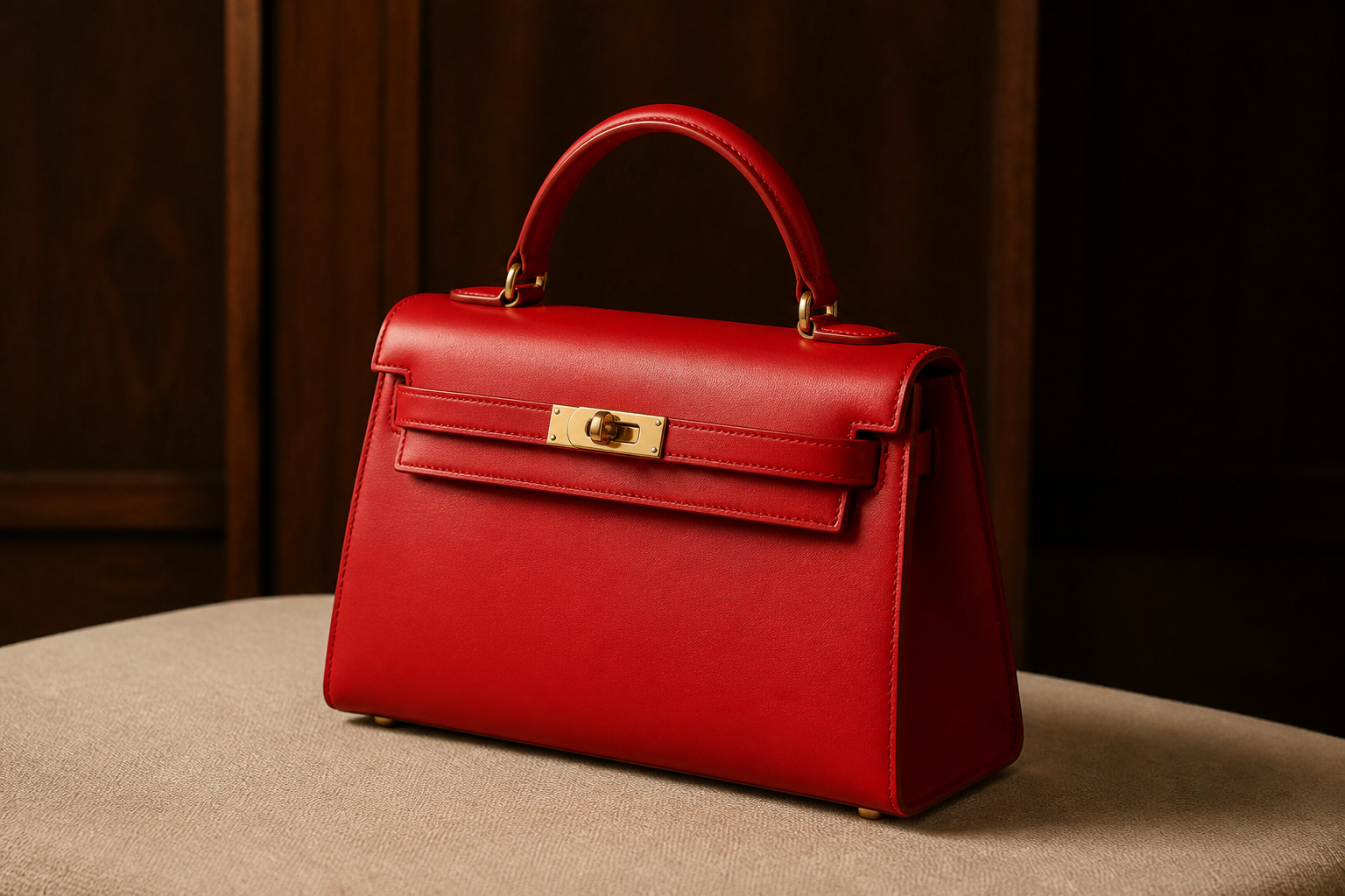 After restoration: leather tote re-dyed