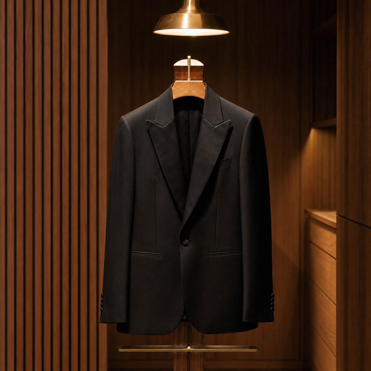 The dinner jacket, returned cool.